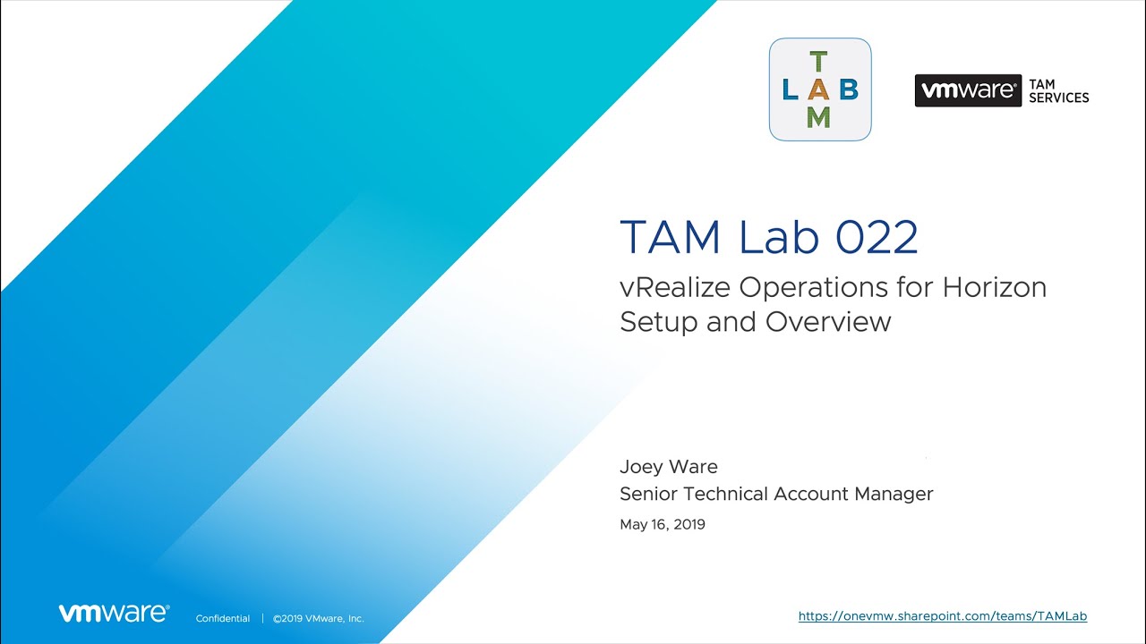 TAM Lab 022 &mdash; Настройка и обзор операций vRealize для Horizon