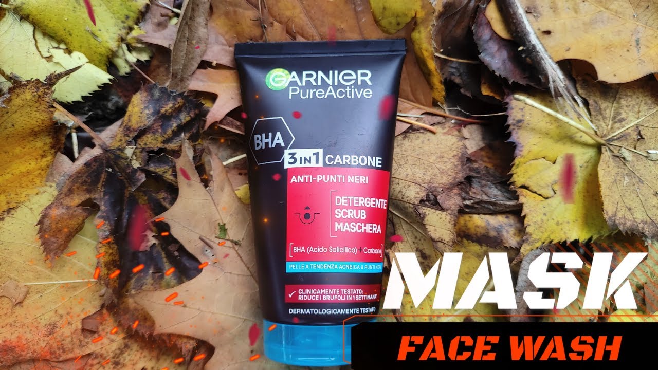 Garnier Skin Naturals - Gel 3 in 1 - Pure Active 3in1 Gel + Scrub + Anti-Blackhead Mask FaceWash