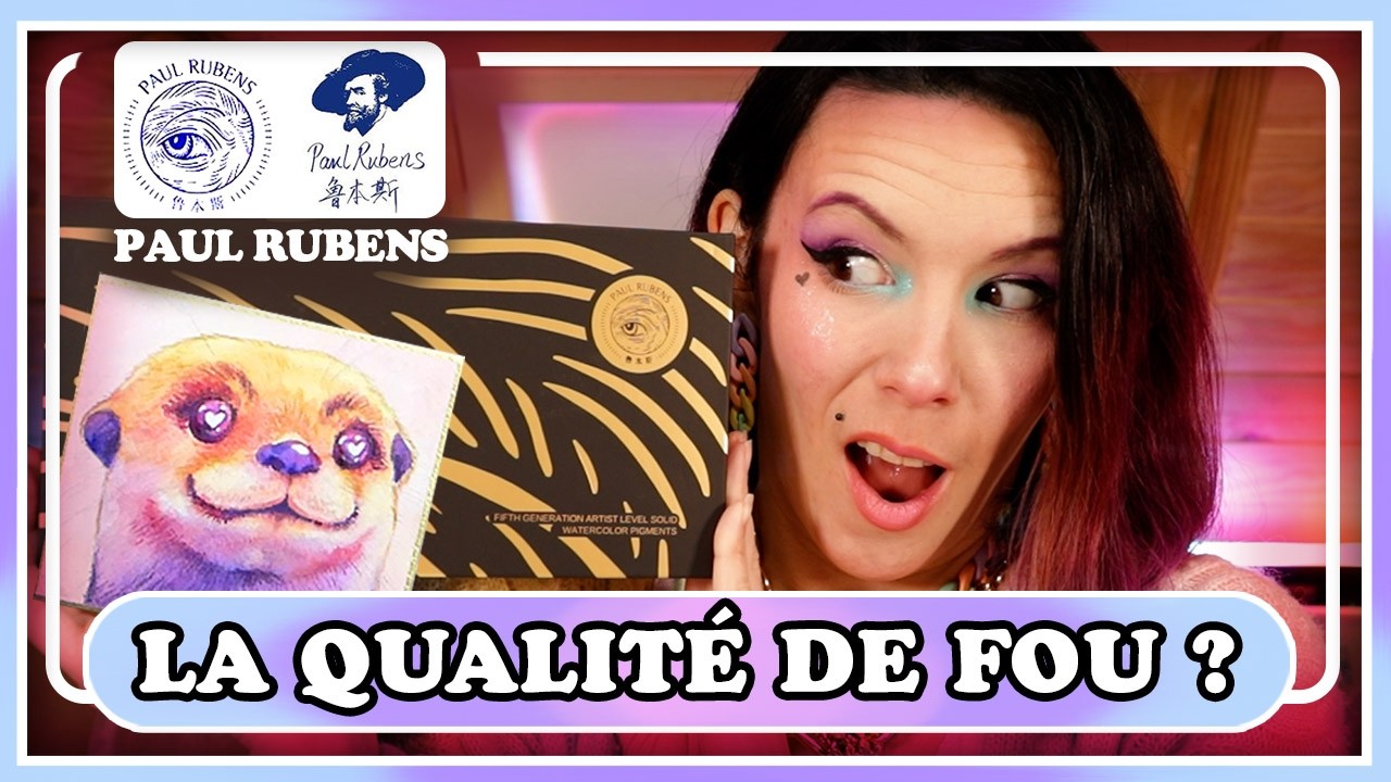 4 IDÉES D'AQUARELLES DE SAINT VALENTIN 💜 Découverte / Unboxing de la palette d'aquarelle PAUL RUBENS