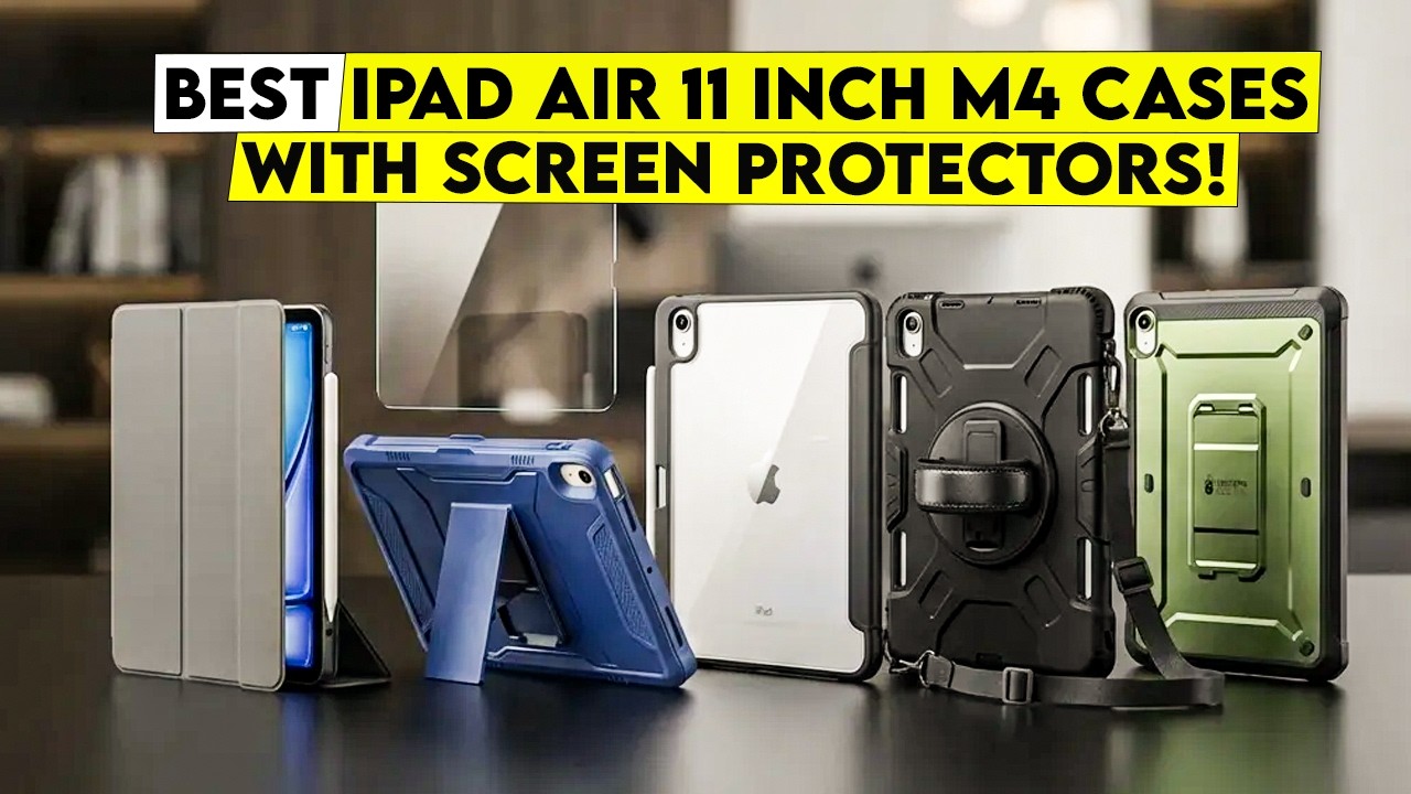 Топ-5 лучших чехлов для iPad Air 11 дюймов M4 с защитной пленкой для экрана! (7-го поколения) 🔥 —...
