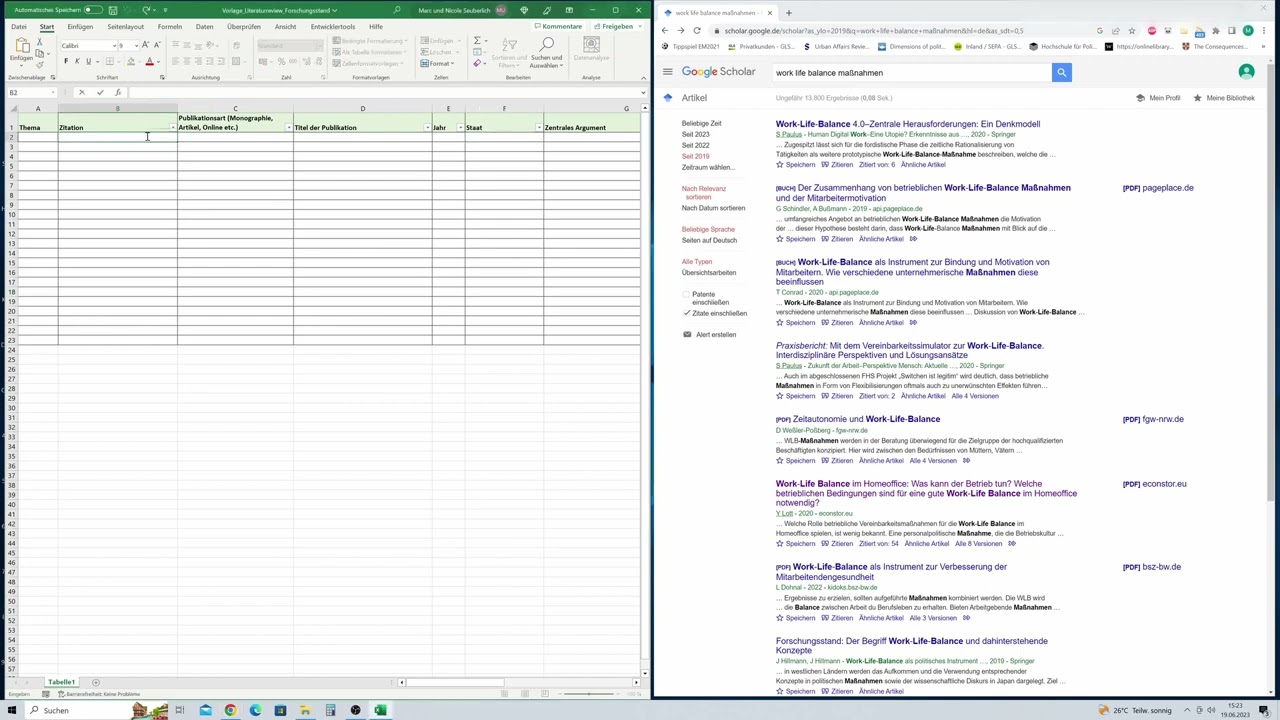 Wie mache ich mit Excel eine einfache Literaturanalyse?