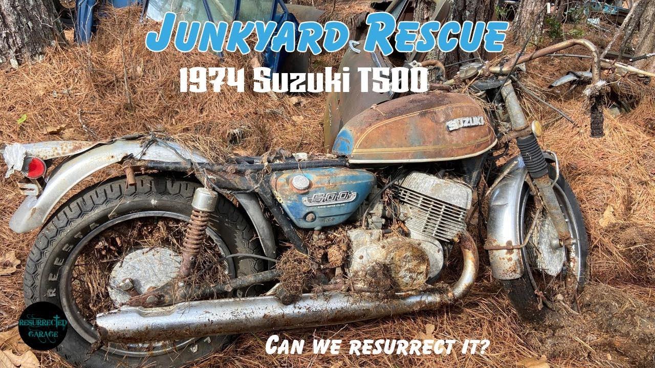 1974 Suzuki T500 ABANDONED in the JUNKYARD - Getting it to Run Again (Our Biggest Challenge so far!)