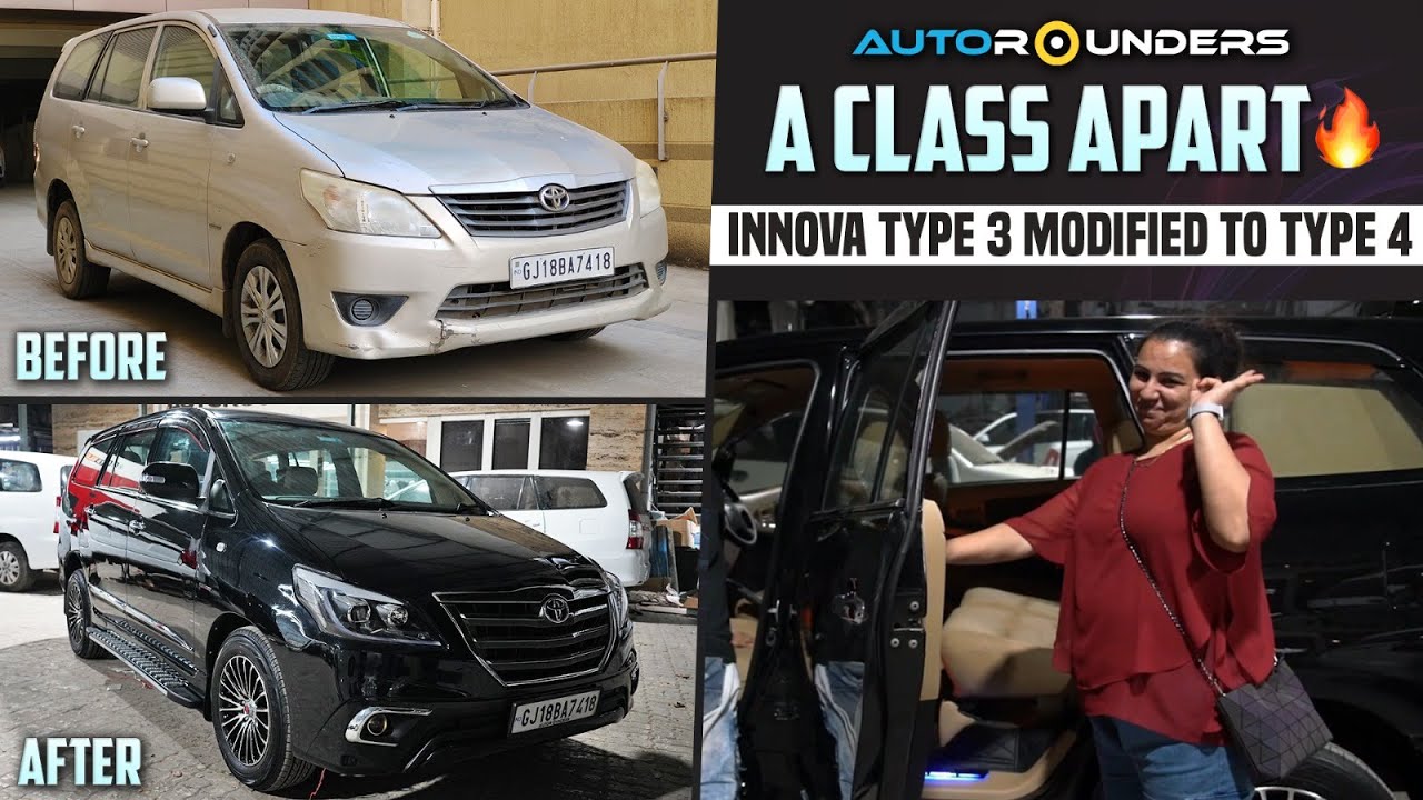 Innova in Attitude Black ⚫ | Type 3 modified to Type 4 model | Autorounders Mumbai 🖤🖤