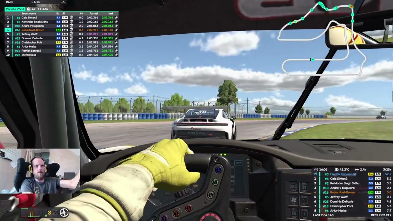 Hard battling for a podium | iRacing Porsche Cup | Sebring