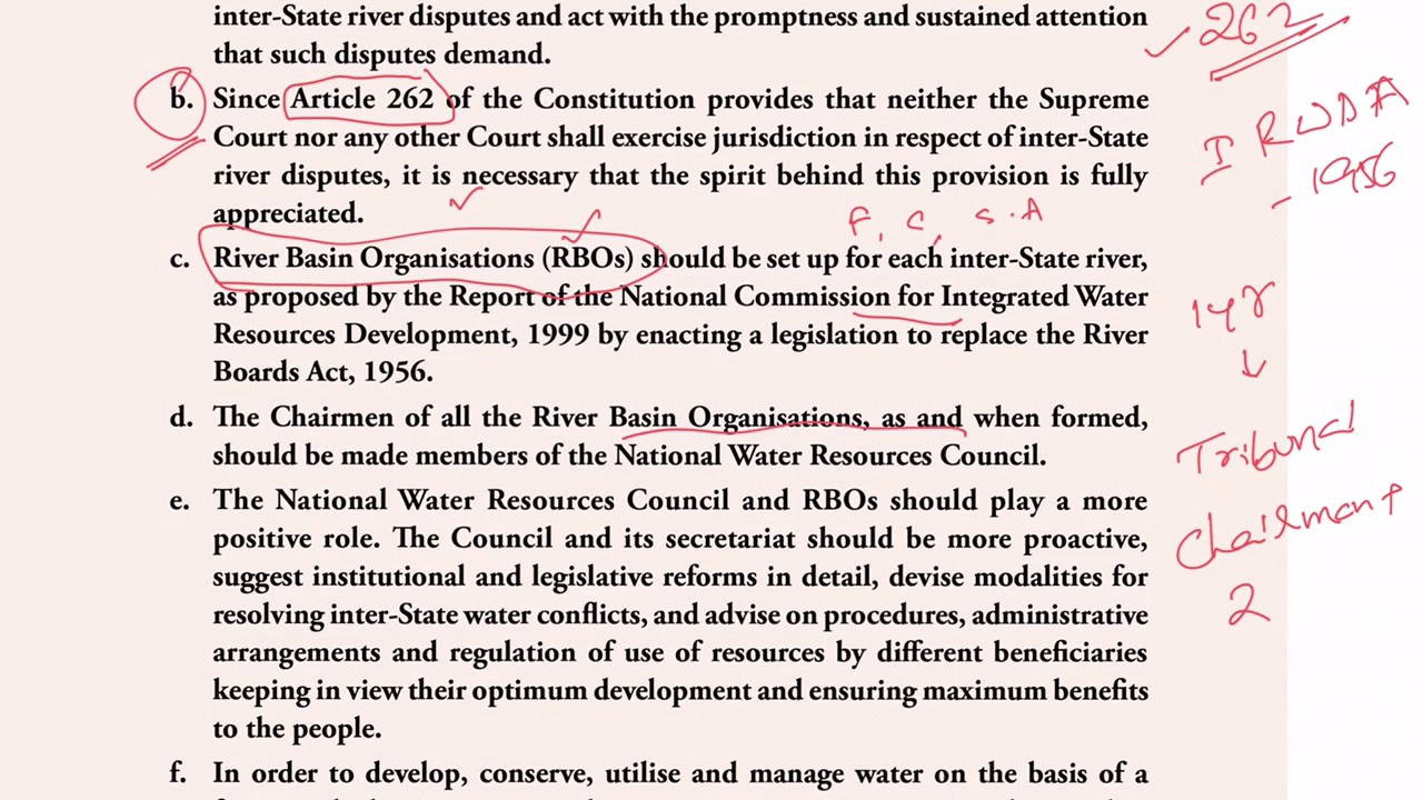 2nd ARC - 7th Report 5th chapter - Inter state river water disputes