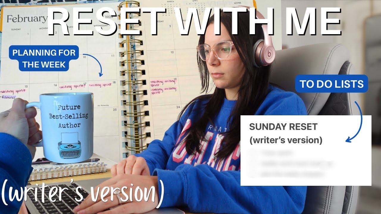 sunday reset (writer’s version) 🤍 | writing vlog