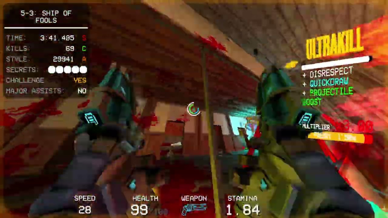 ULTRAKILL 5-3 (SHIP OF FOOLS) 100% Challenge, Secrets, & P Rank