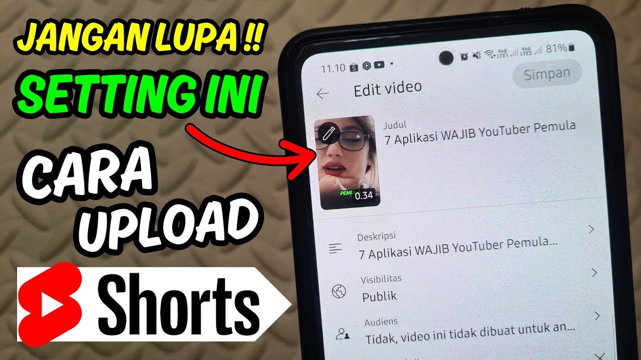 Cara Upload Video SHORTS Terbaru 2025