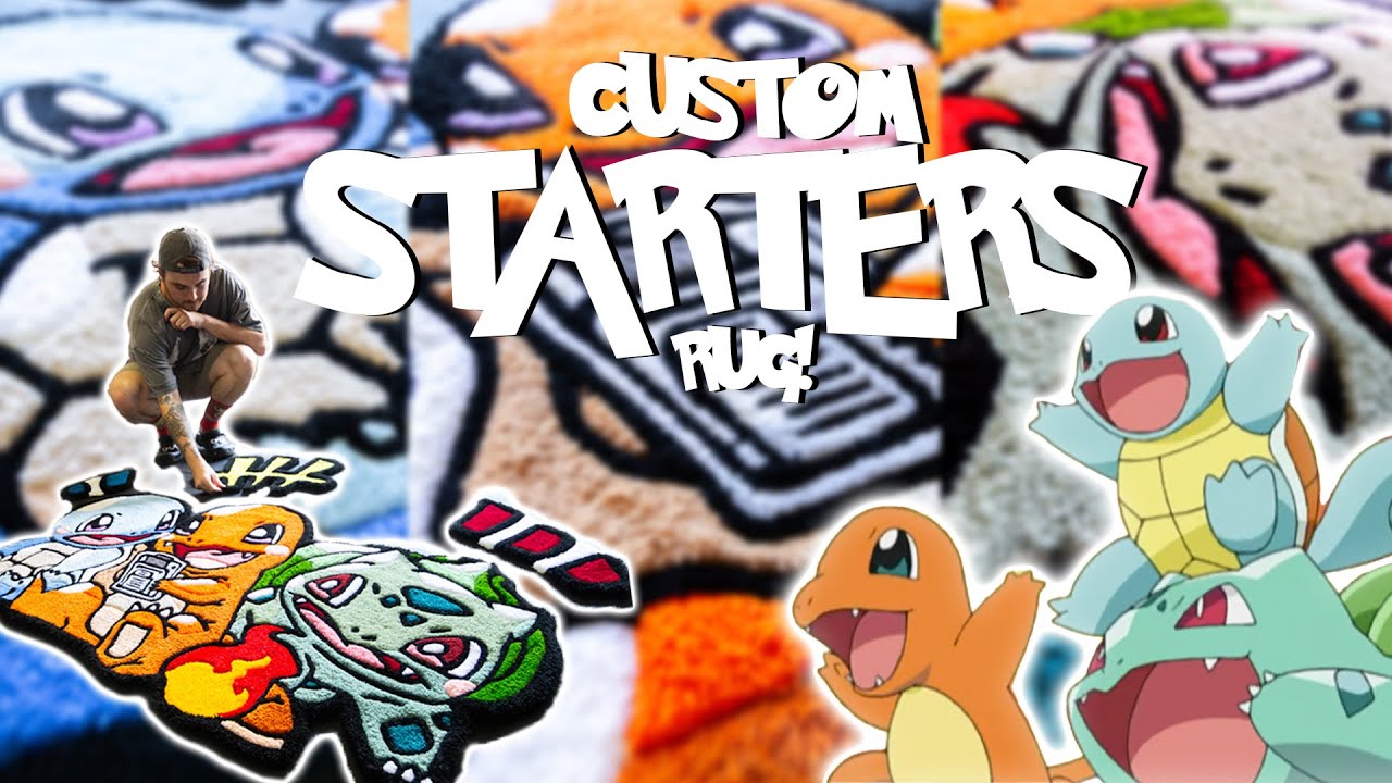 Tufting A Pokémon Starters Rug!!! (CRAZY RUG)