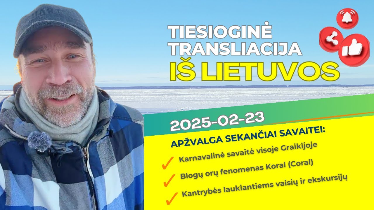 📣 Kretos aktualijos: karnavalinė savaitė,  švieži vaisiai iš Kretos  | 2025-02-23