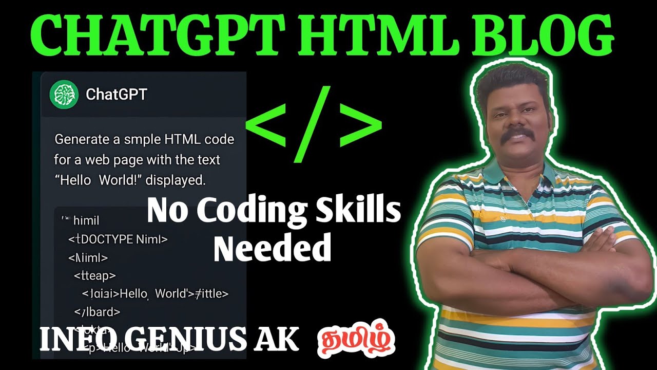 Blogger Website Full Design with ChatGPT &ndash; Copy-Paste HTML Code | 100% Beginner Friendly