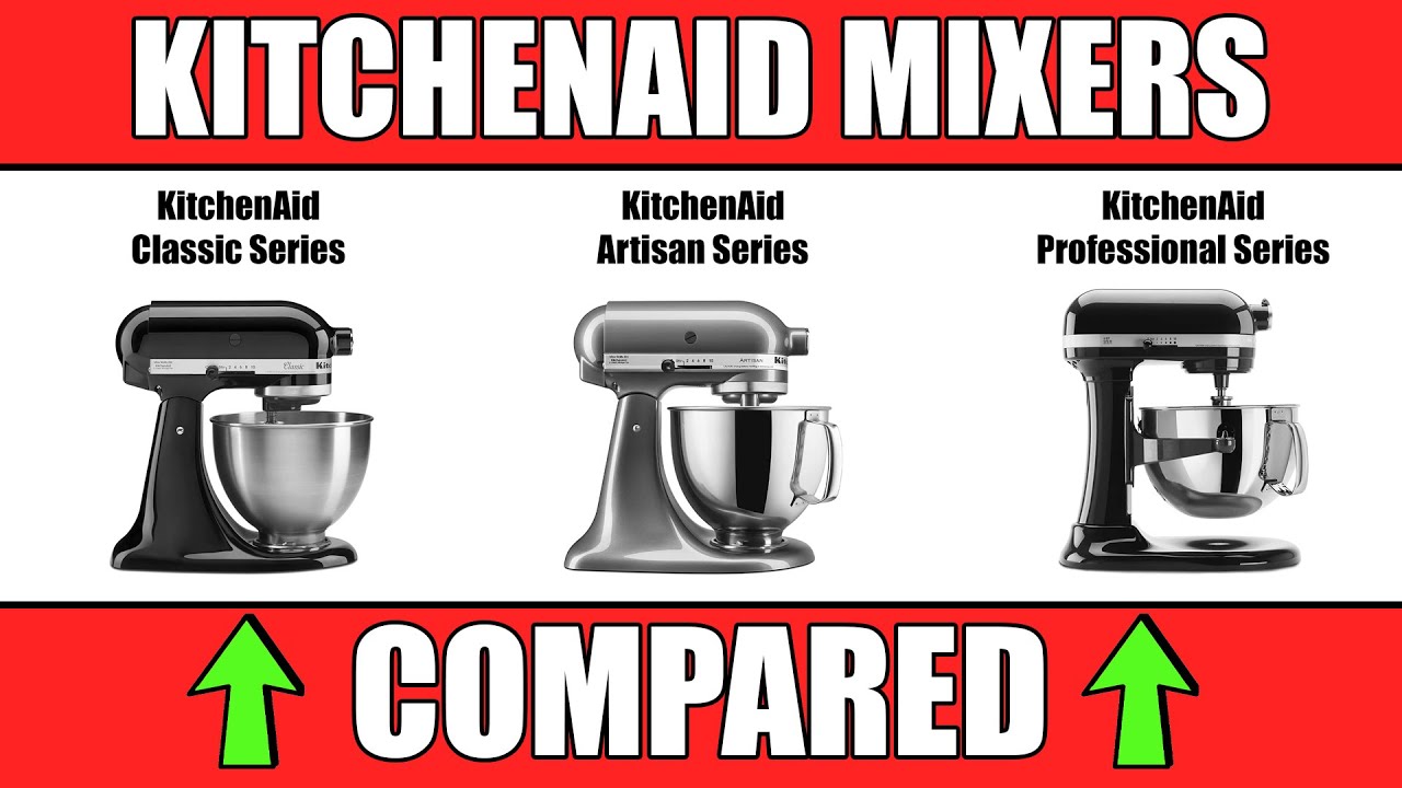 Сравнение стационарных миксеров KitchenAid: классические, ремесленные и профессиональные