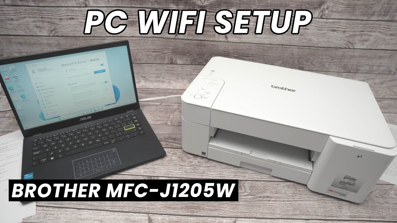 How to Wifi Setup Your Brother MFC-J1205w and a PC Windows Computer