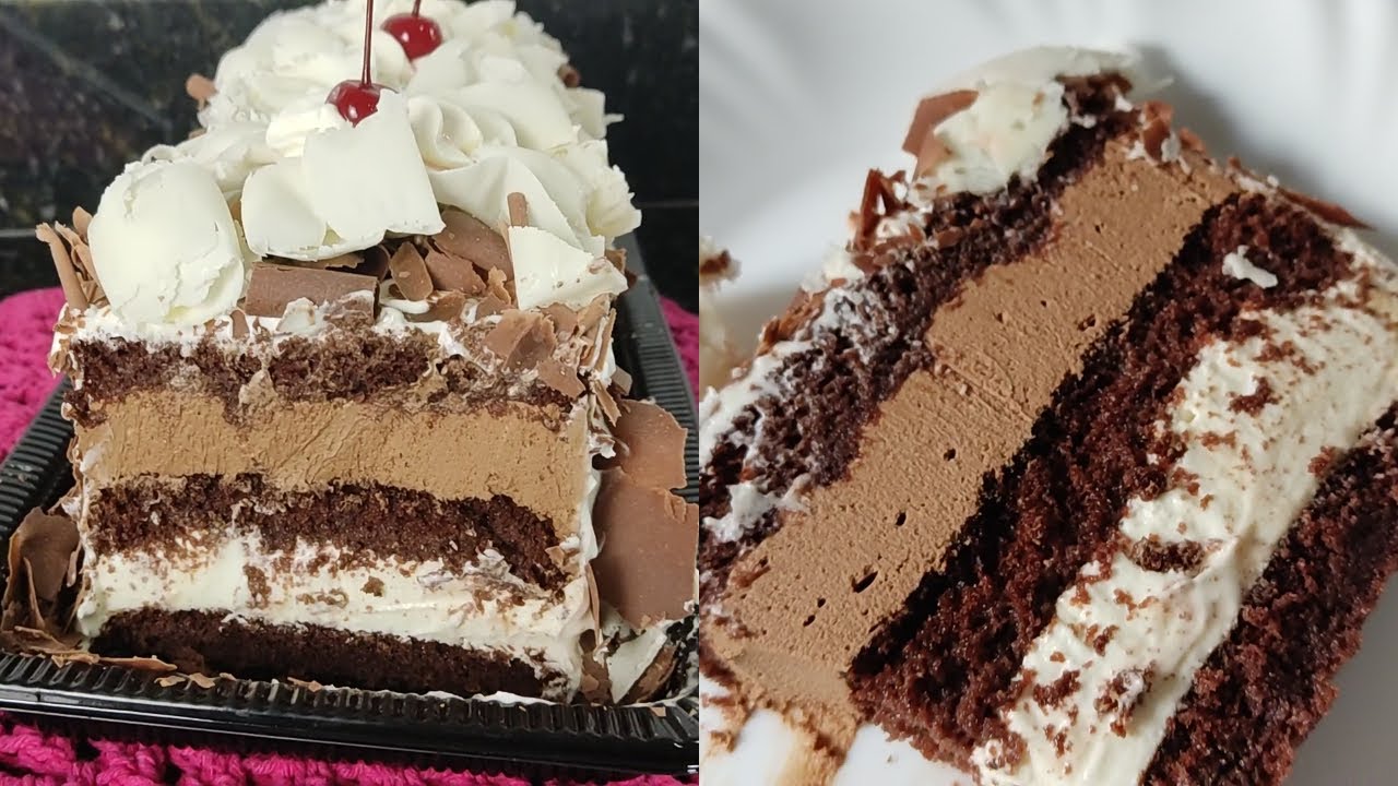 BOLO AERADO MOUSSE MEIO AMARGO E MOUSSE DE CHOCOLATE BRANCO | BOLOS DE VITRINE | SABRINA SANTOS