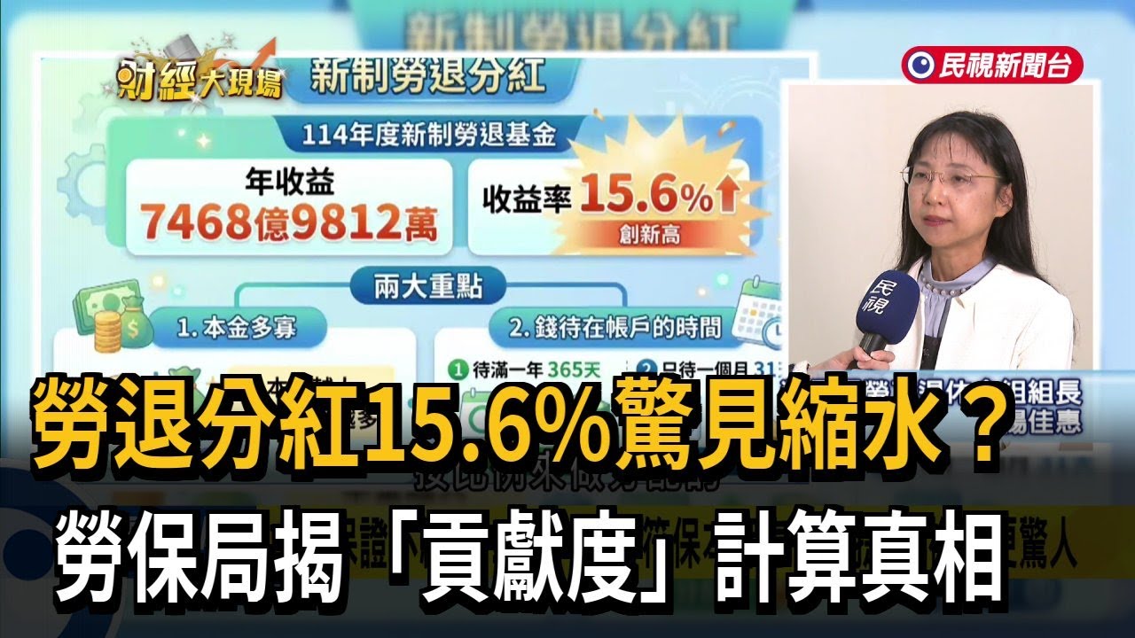 勞退分紅15.6%驚見縮水？  勞保局揭「貢獻度」計算真相－民視新聞