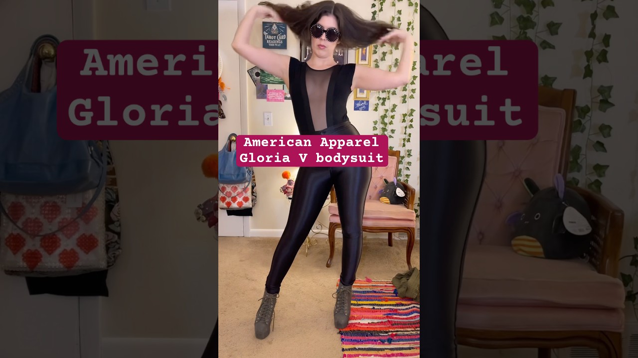 Early 2010s fashion: an outfit with the iconic American Apparel mesh bodysuit that I always wanted!!