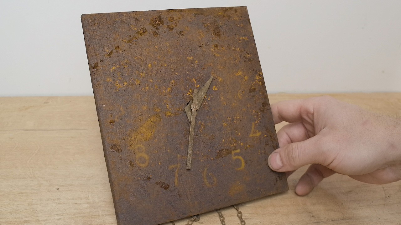 RESTORATION of an old RUSTY wall clock from the 1960s