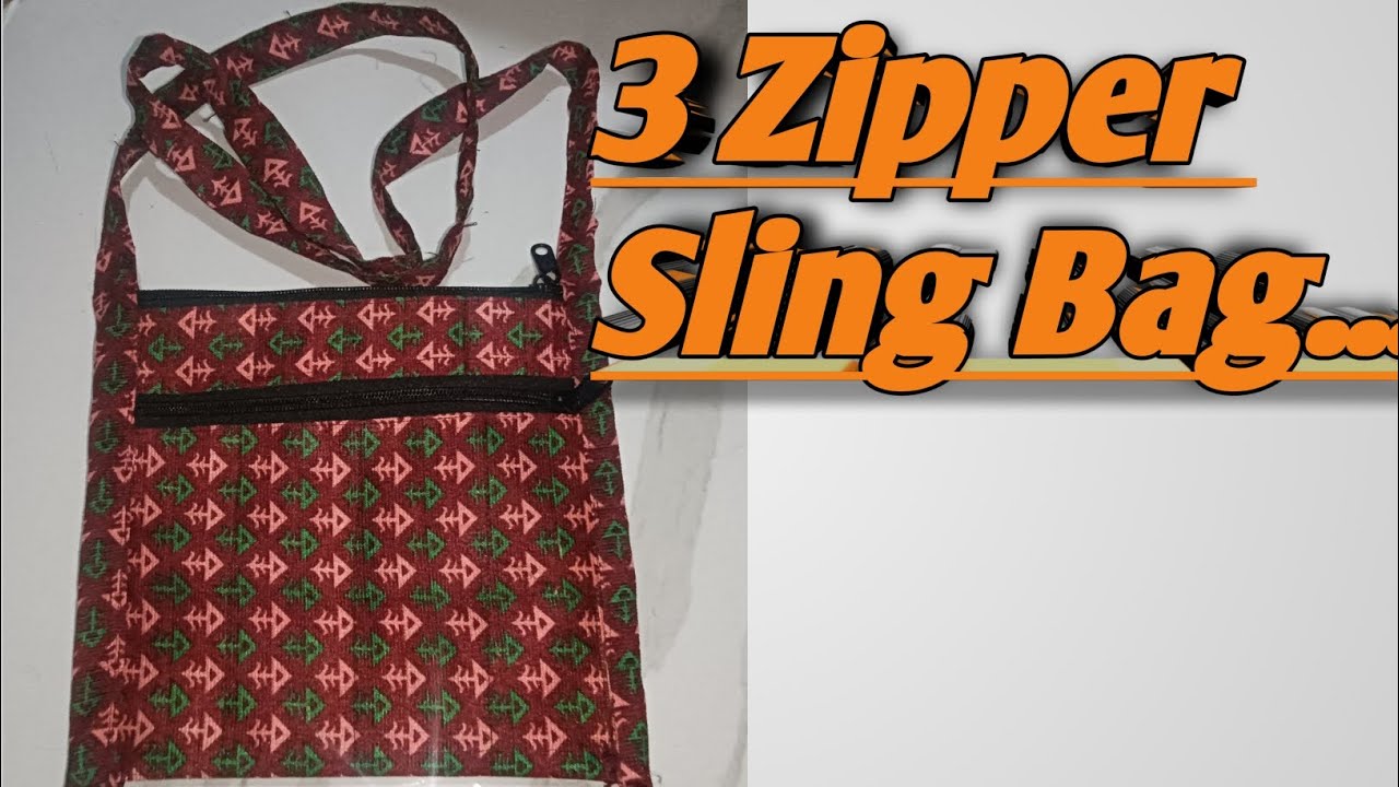 3 Zipper Sling Bag...