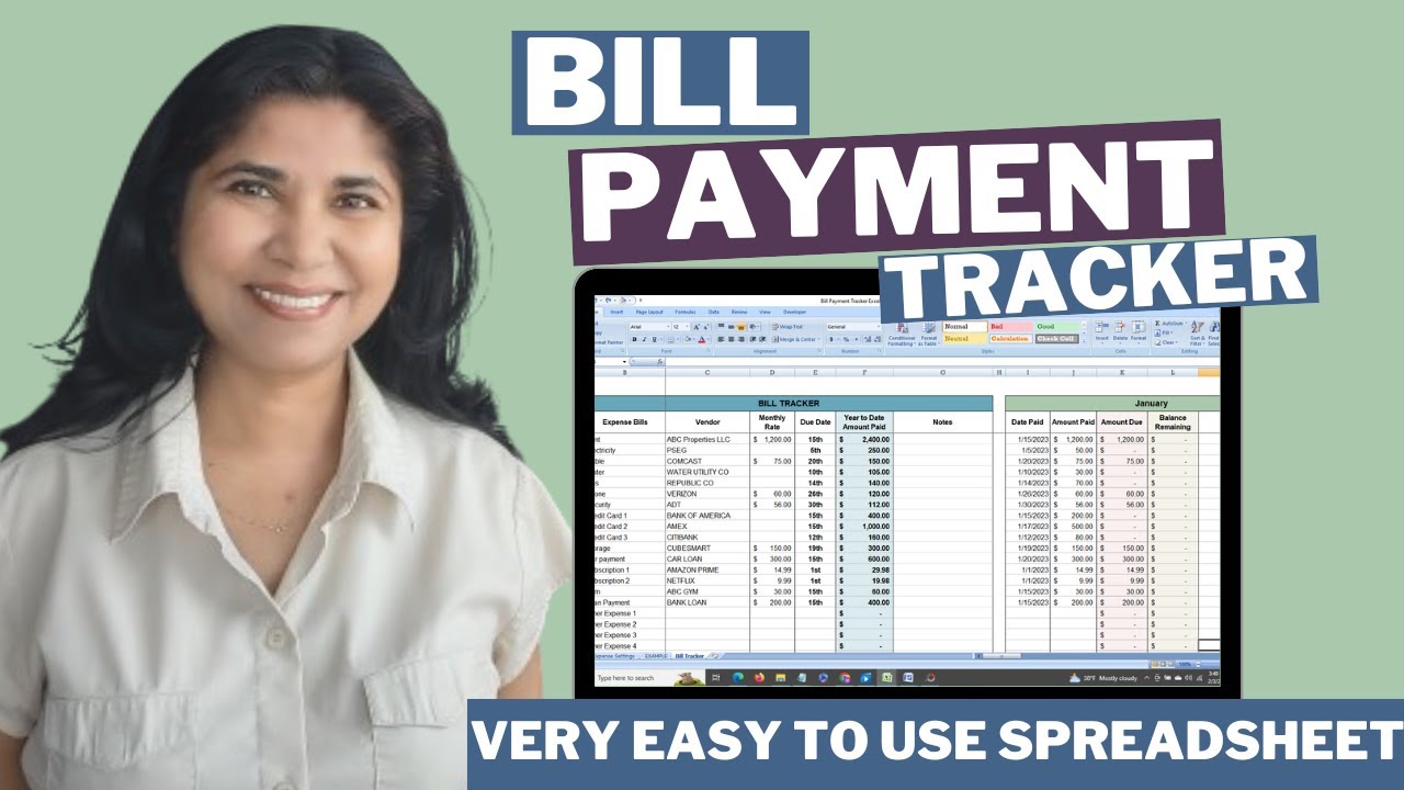 Bill Payment Tracker Spreadsheet - The EASY way to Organize your Bills
