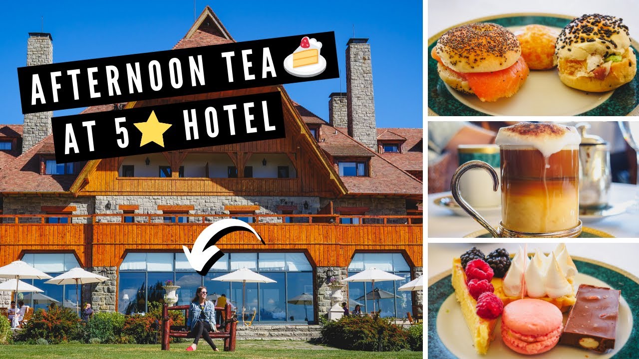We had AFTERNOON TEA at this 5-star LUXURY in Patagonia 🫖 Llao Llao Hotel in Bariloche, Argentina! 🍰