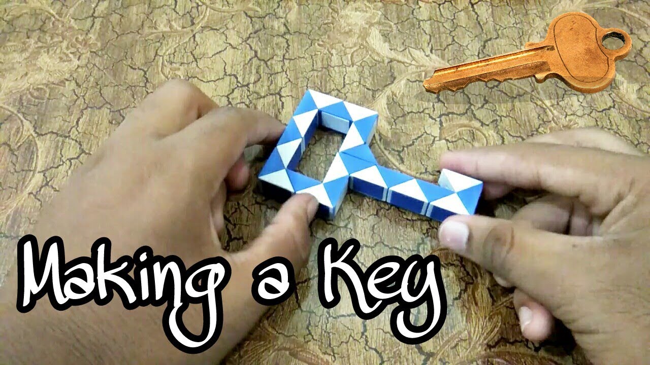 How to Make a Key With Snake Cube or Rubik's Snake in (Hindi Urdu)