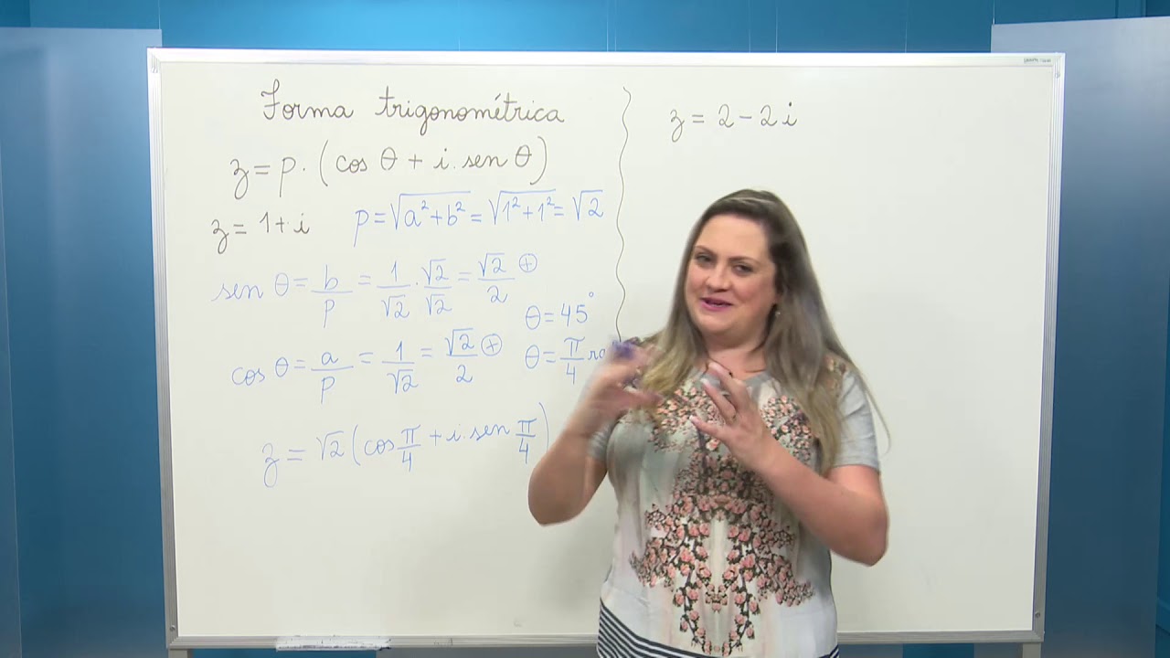 Aula 1.9 Transformação da forma algébrica para a forma trigonométrica (polar)