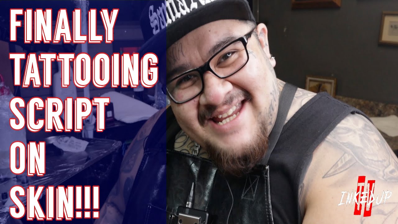 How to tattoo SCRIPT lettering on skin