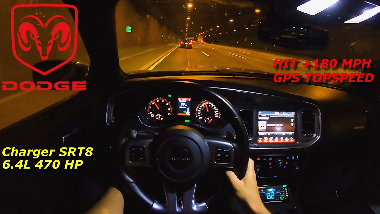 2012 DODGE CHARGER 6.4L SRT8 470 HP TOPSPEED NIGHT POV DRIVE FRANKFURT (60 FPS)(GPS) HIT +180 MPH!!!