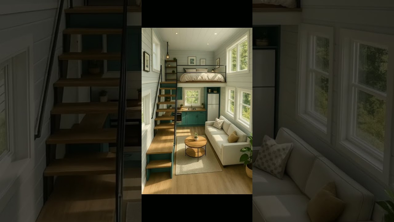 Tiny Home With Modern Touch #Tinyhouse #Home #interiordesign #FromPinterestIdeas #TheBac's # Cabin