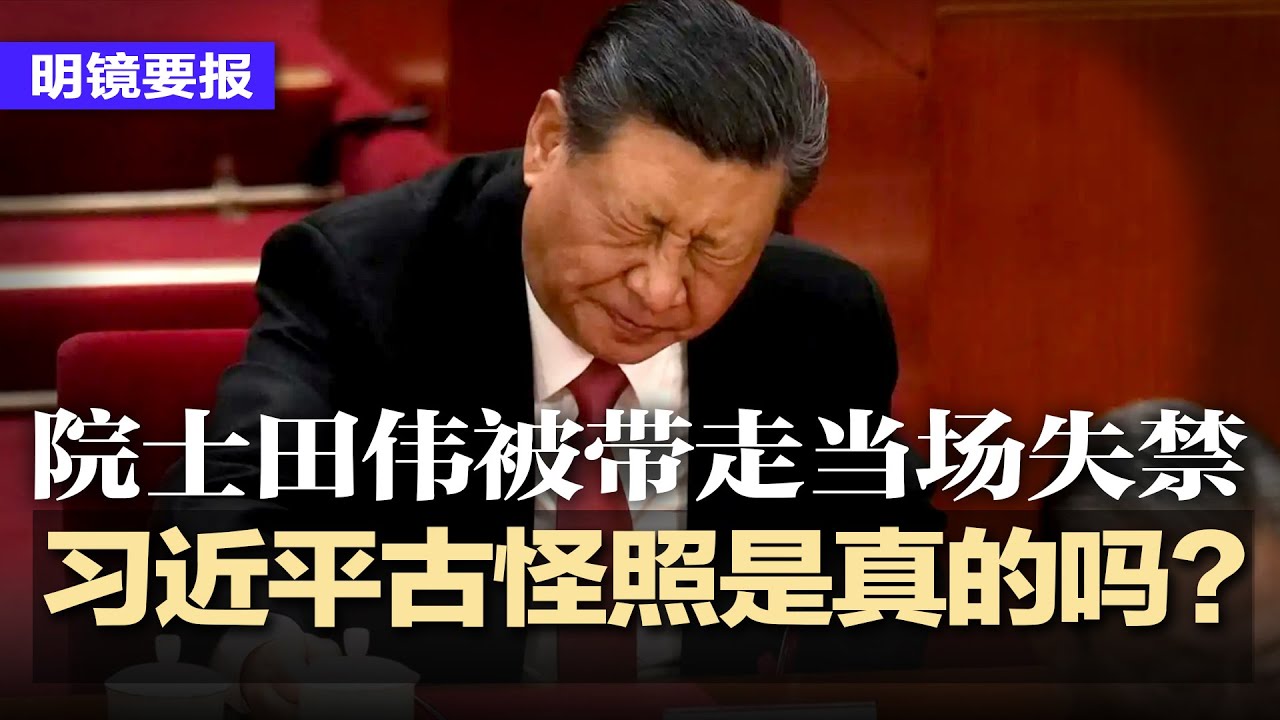 院士田伟涉贪被带走，当场吓到大小便失禁；疯传习近平古怪照片是真的吗？一窝蜂追捧习近平，中共官媒也看不下去；火箭军炫耀六四镇压勋章遭紧急下架；中国人不眨眼狂买东京公寓 | #明镜要报（20240320）