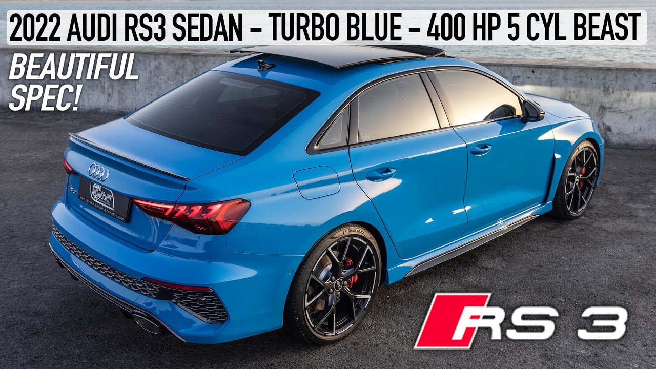 BEAUTIFUL! 2022 AUDI RS3 SEDAN - 400HP 5CYL BEAST IN STUNNING SPEC & LOCATIONS - IN DETAIL 4K