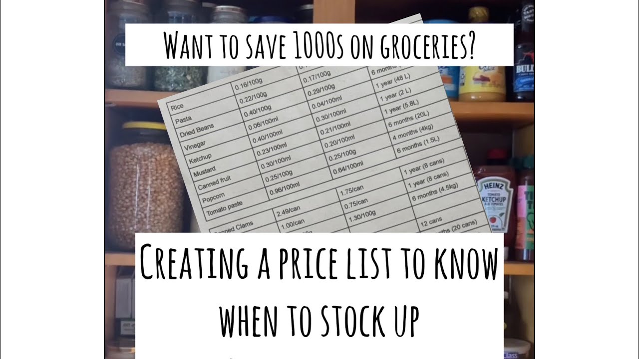 Save Money on Groceries with a price list, pantry edition 
