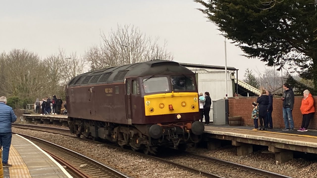 West Coast Railways 0Z78 47812 going the wrong way 15:37 Lea Road 19/2/2025
