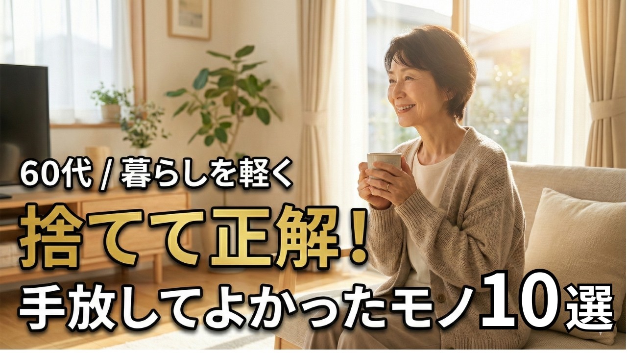 60代、捨ててよかったモノ10選。家も心も軽くなる「手放す」技術