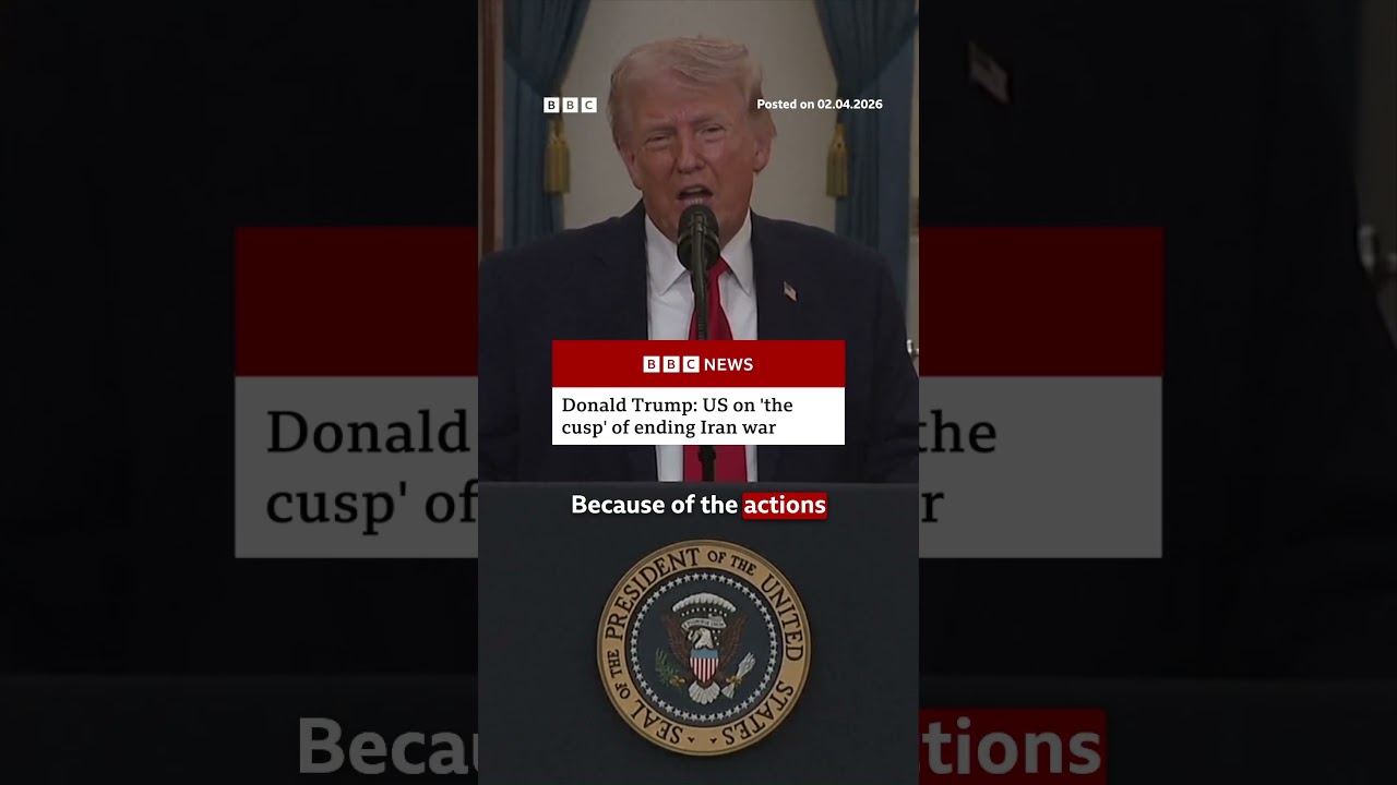 US on &lsquo;the cusp&rsquo; of ending Iran war, says President Donald Trump. #BBCNews