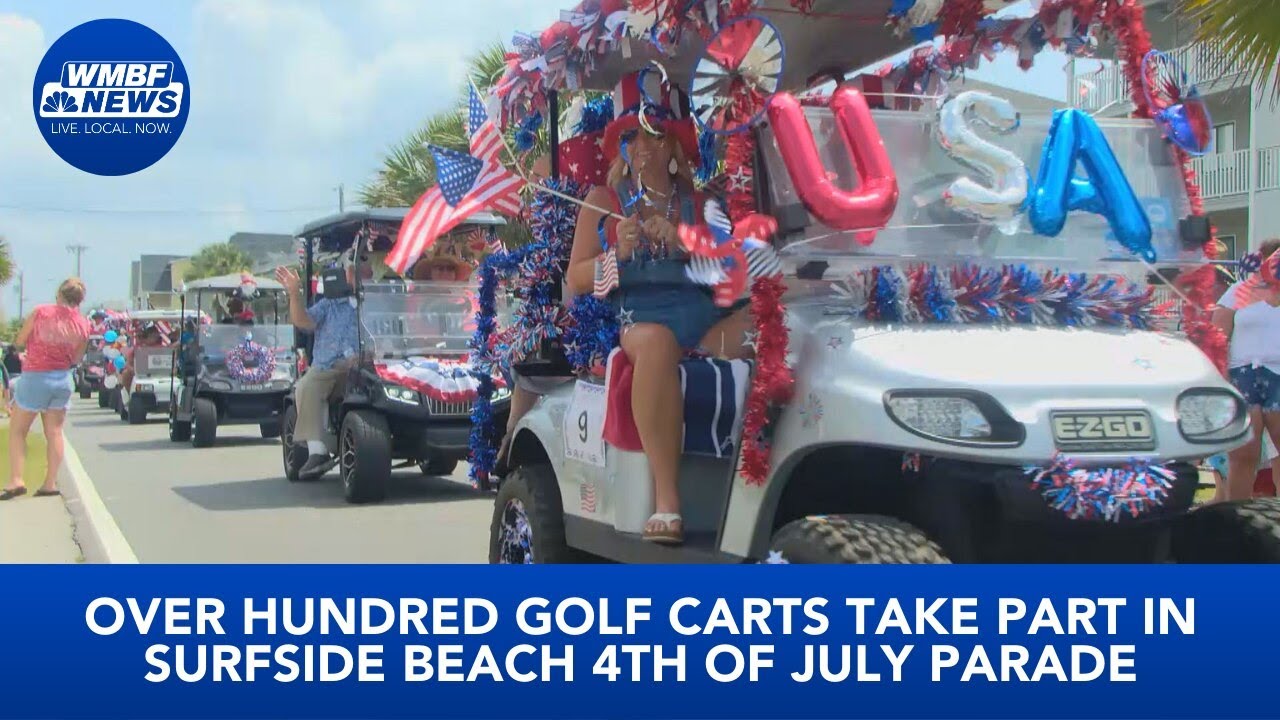 Over 100 golf carts take part in Surfside Beach 4th of July parade