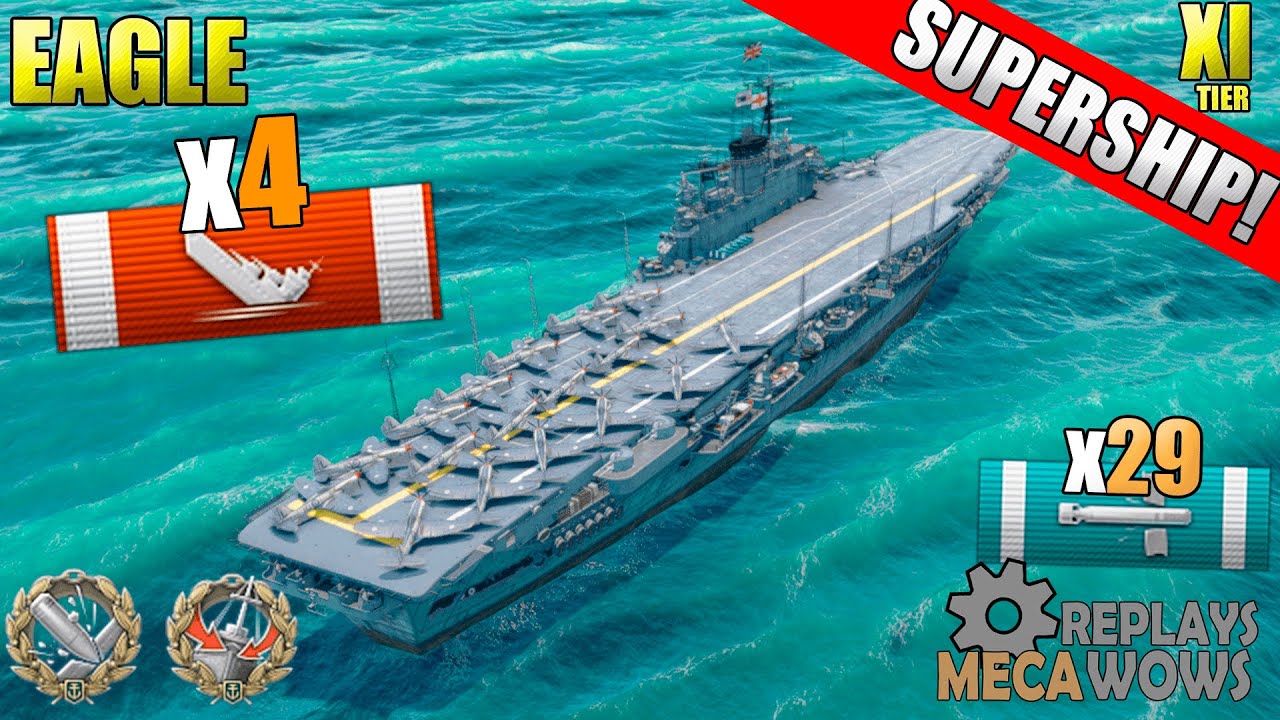 SUPERSHIP Eagle  4 Kills & 295k Damage | World of Warships Gameplay 4k