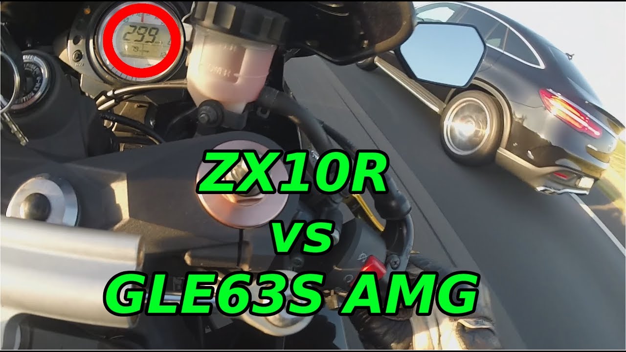 ZX10R vs GLE63S AMG | 300 kmh German Autobahn | GoPro