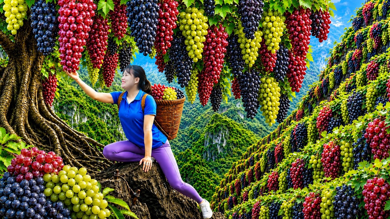 Harvesting Rare Giant Wild Grapes | Transporting 350KG from the Rocky Mountains to the U.S. Market