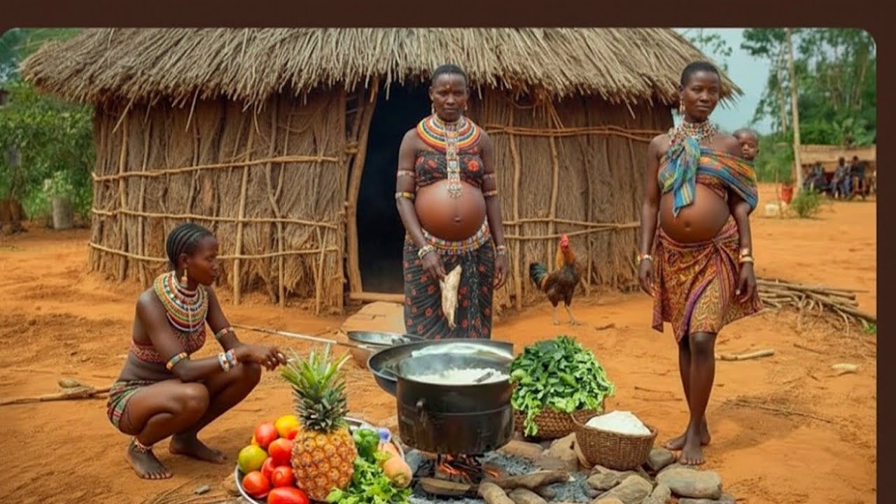 The Youngest Organic African Village Mothers Of One #cooking Most Village Food For Breakfast 
