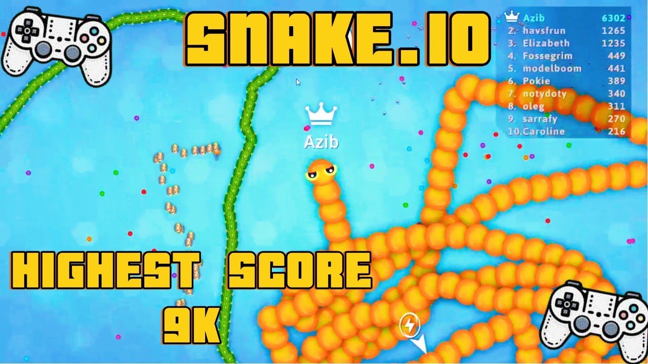 Snake.io &ndash; Insane 9,000 High Score! [Epic Gameplay]