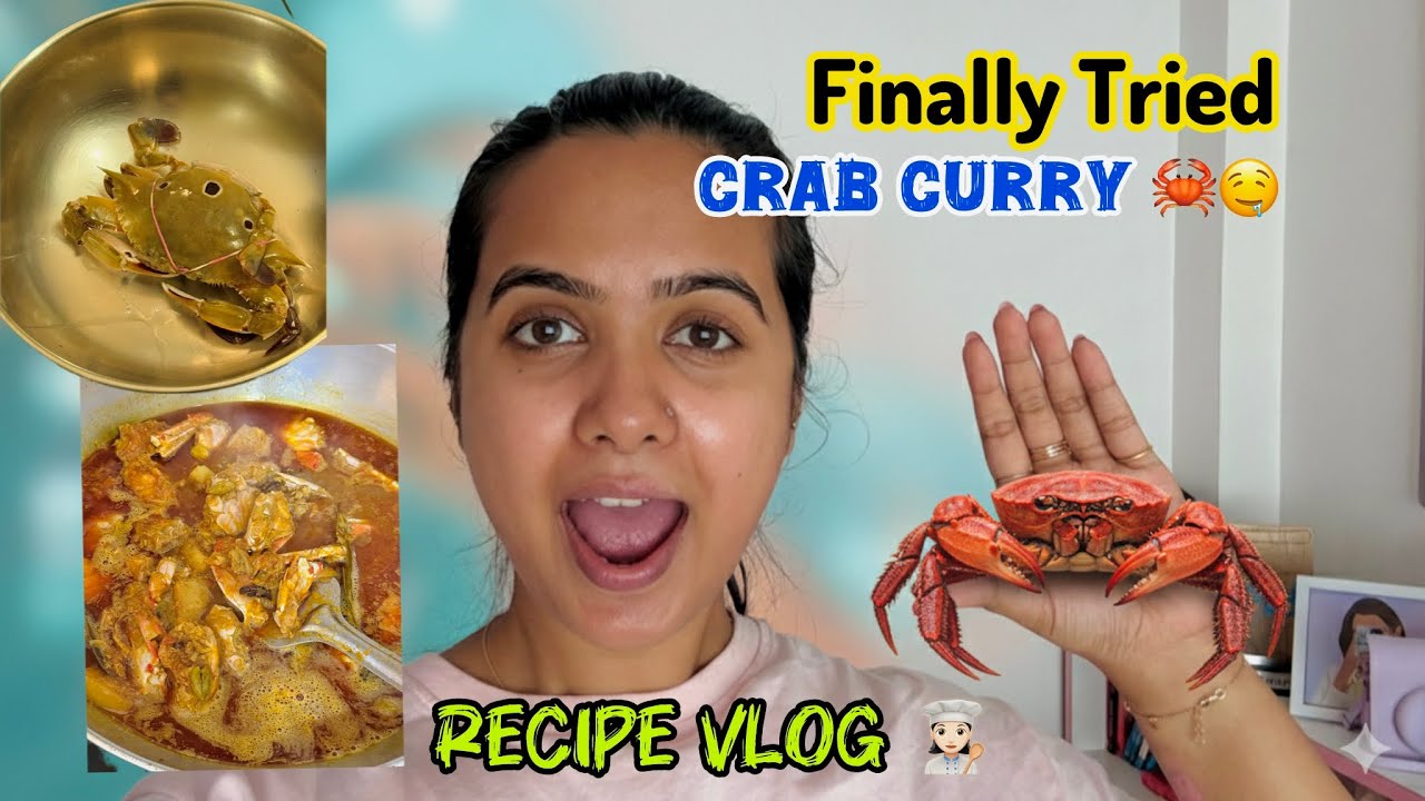 Day - 42/365 || First time ଖାଇଲି କଙ୍କଡା ତରକାରୀ 🤤🦀😍 || Crab Curry Recipe 👩🏻‍🍳🫧🫶🏻
