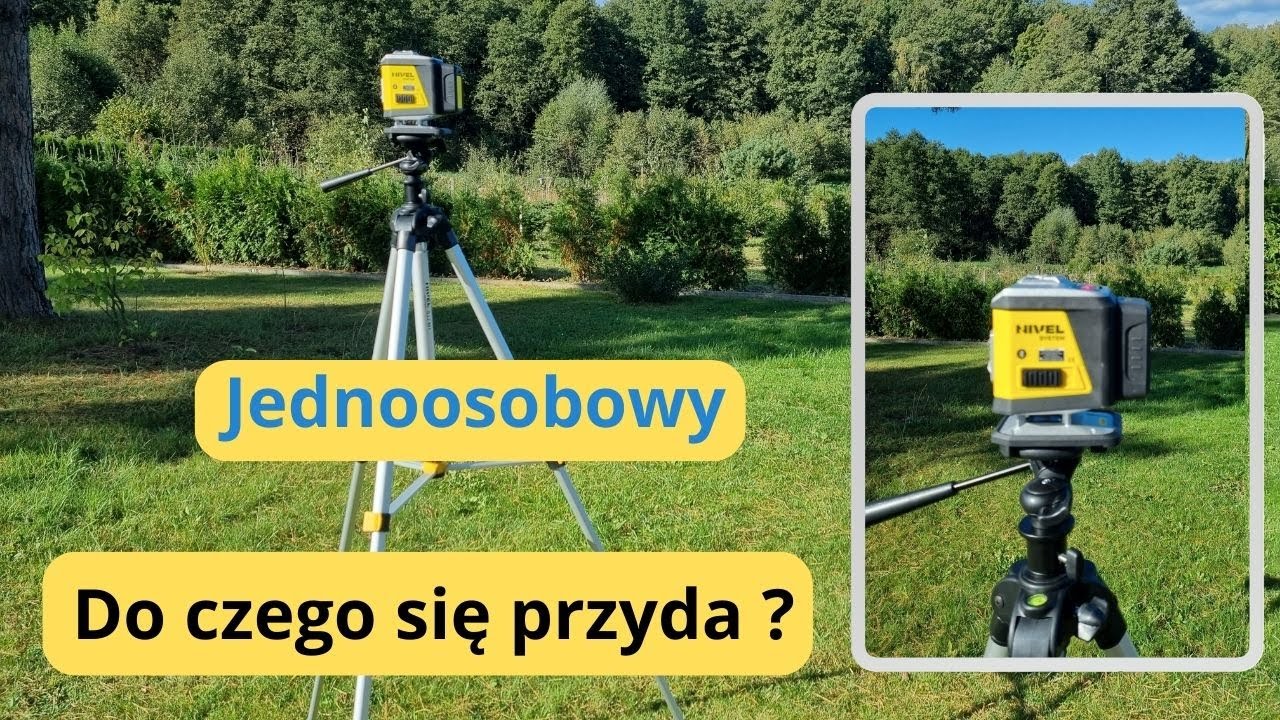 Niwelator terenu - jednoosobowy. Najprostszy w obsłudze