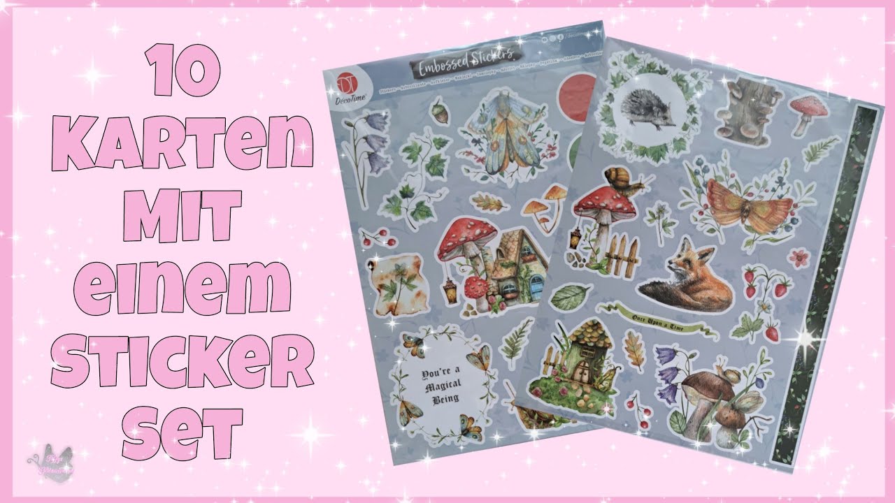 💕 10 Karten mit einem Sticker Set 💕 von Action
