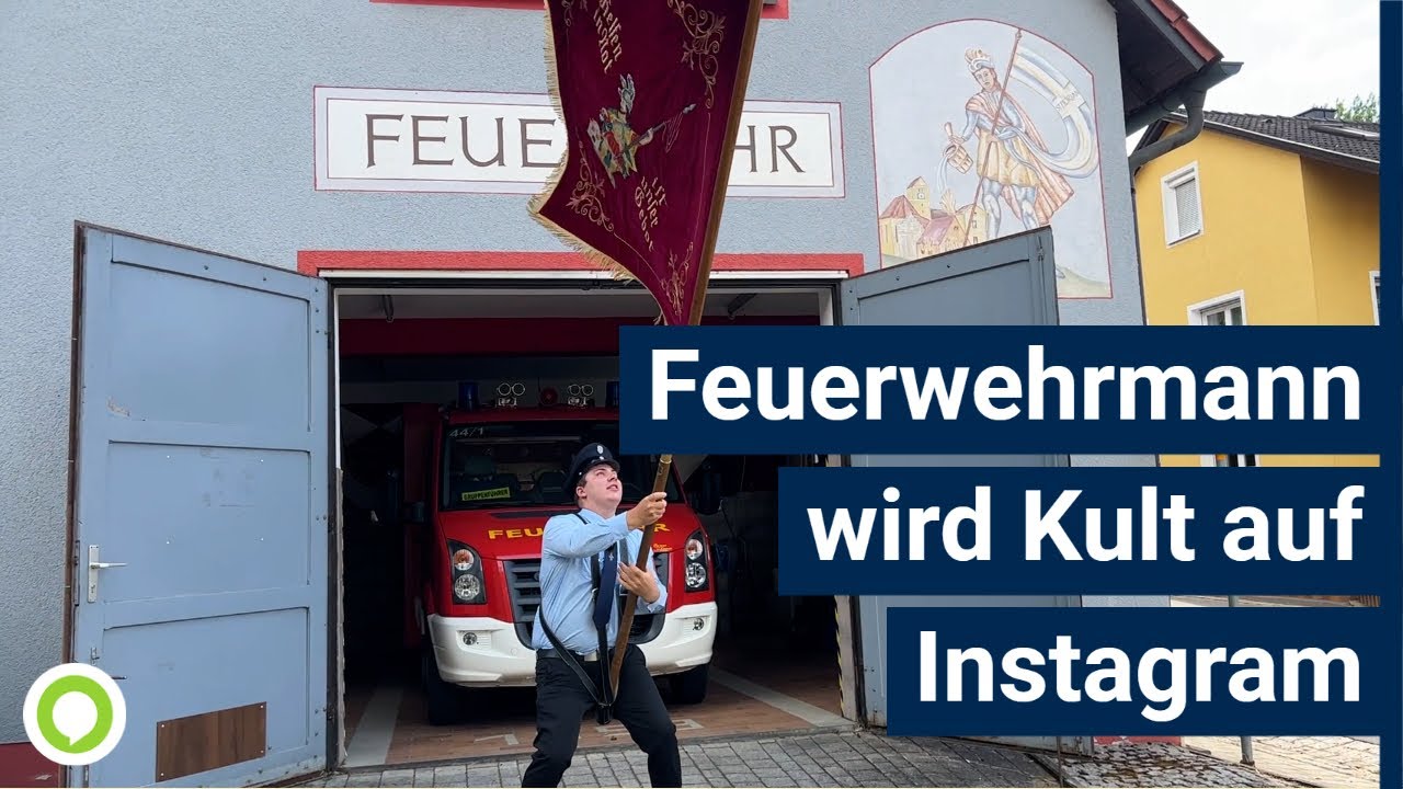 Fahnenjunker der Feuerwehr Lintach wird zum Instagram-Star