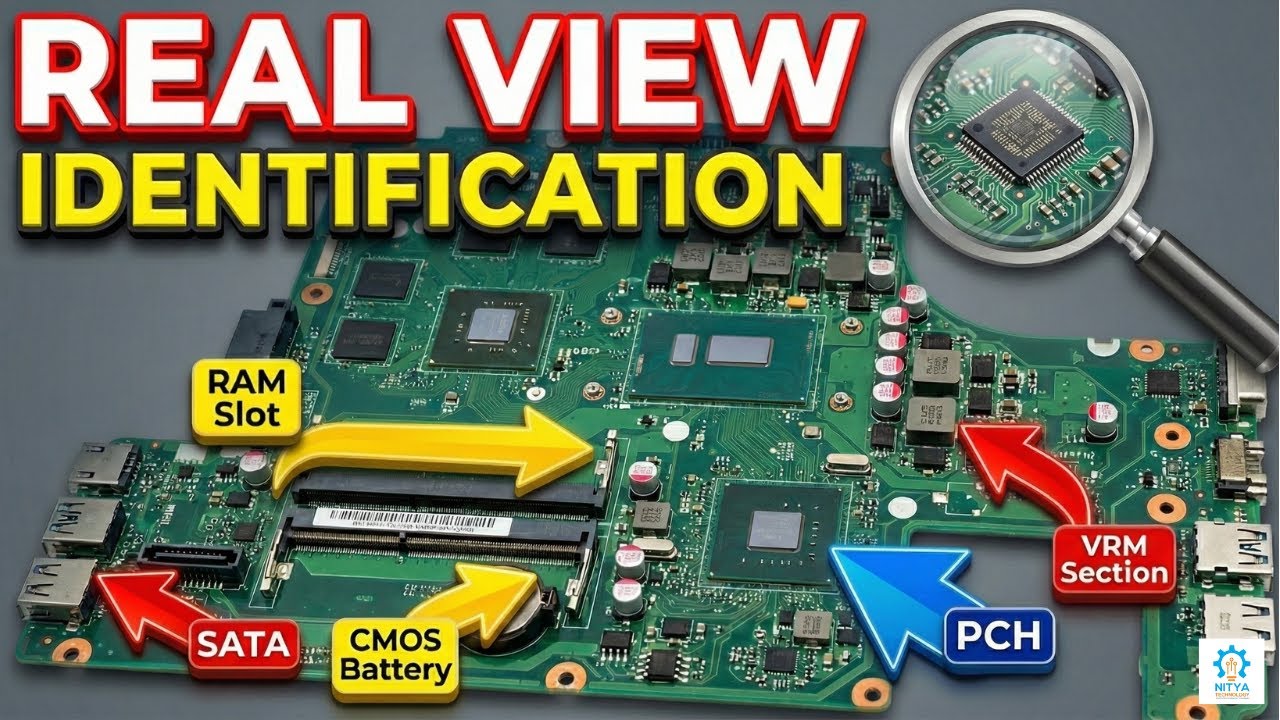 Laptop & PC Hardware Parts Name List | Ports, Slots & ICs Explained (Real View)