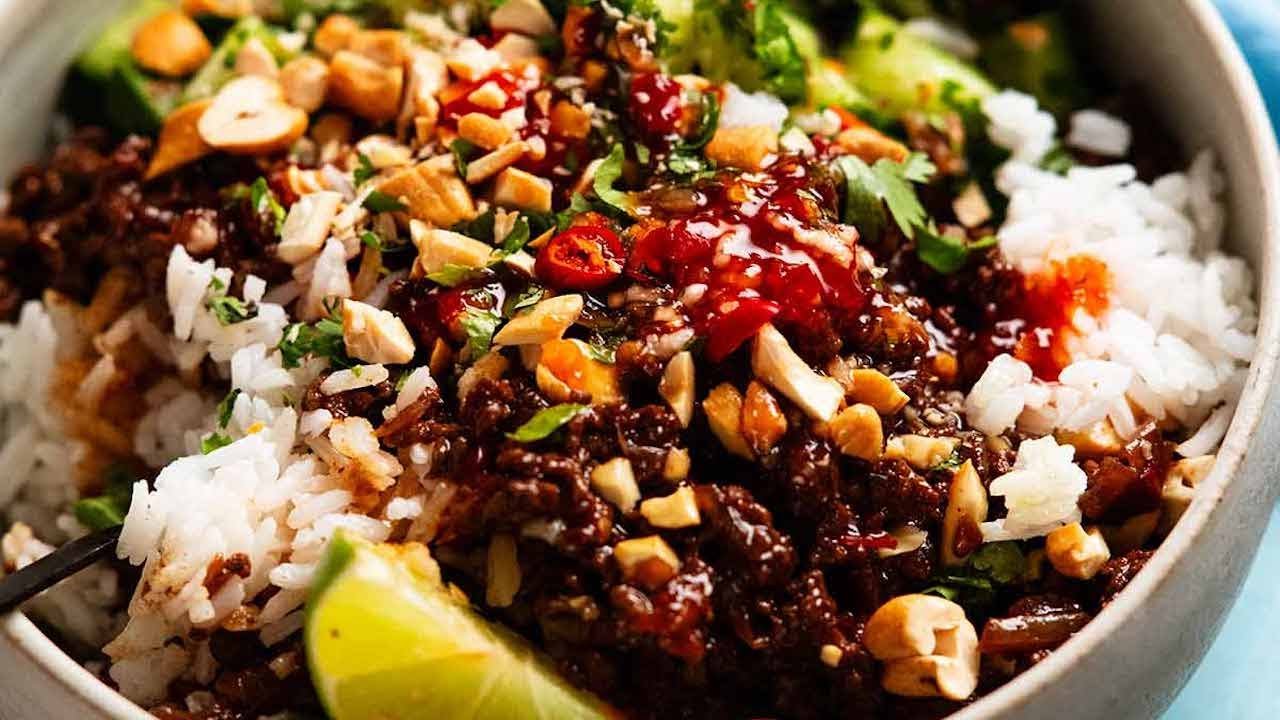 Thai Sweet Chilli Beef Bowls