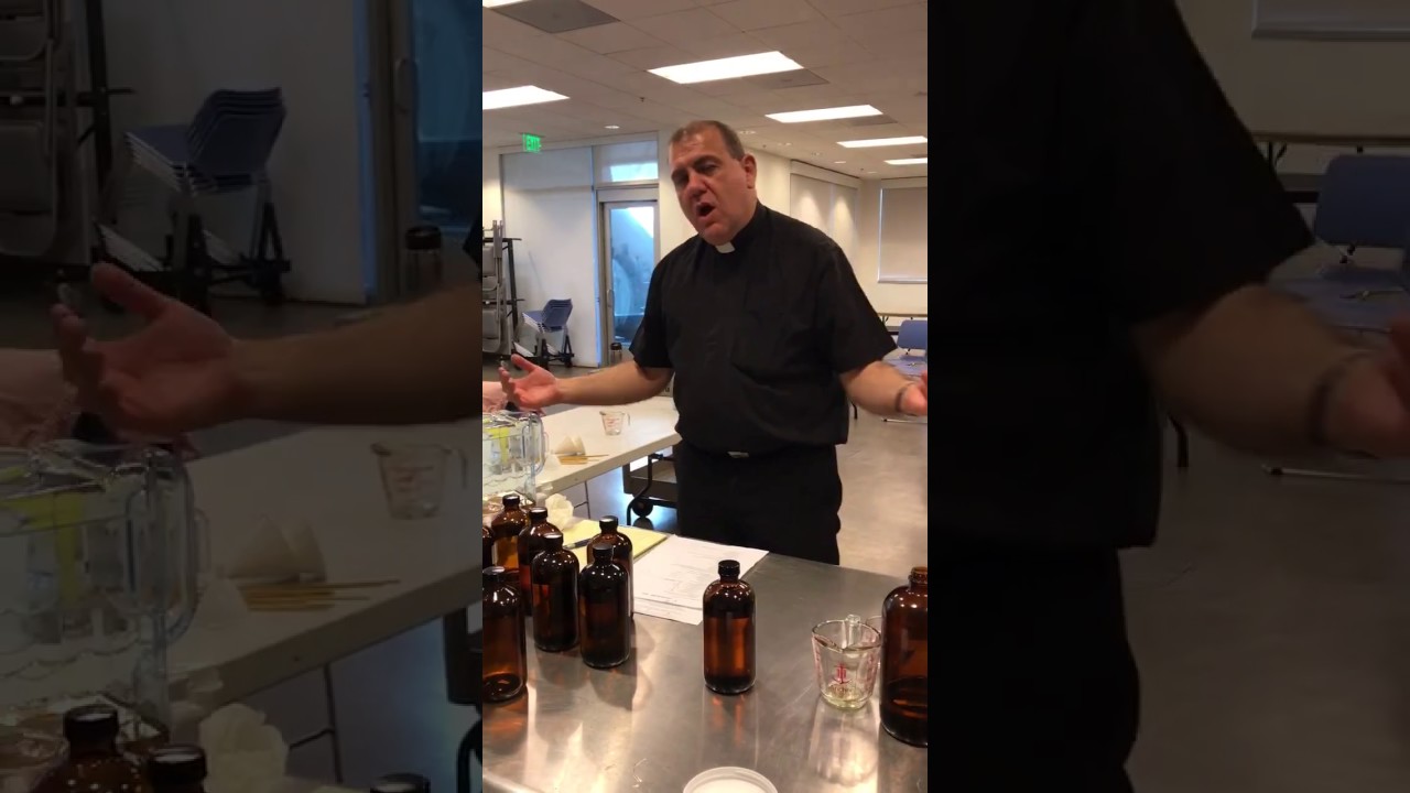 Making Chrism Oil at the Cathedral of Christ the Light