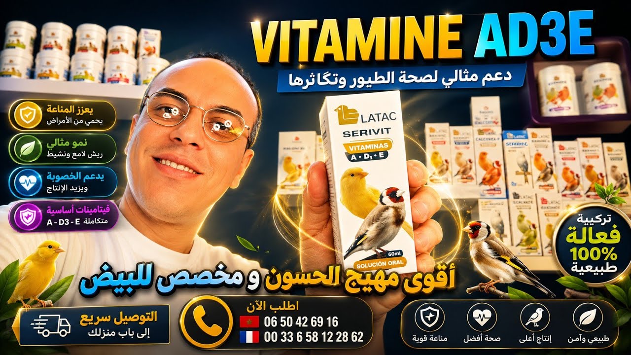اقوى منتوج SERIVIT AD3E لتجهيز و إنتاج الكناري و الحسون و البادجي