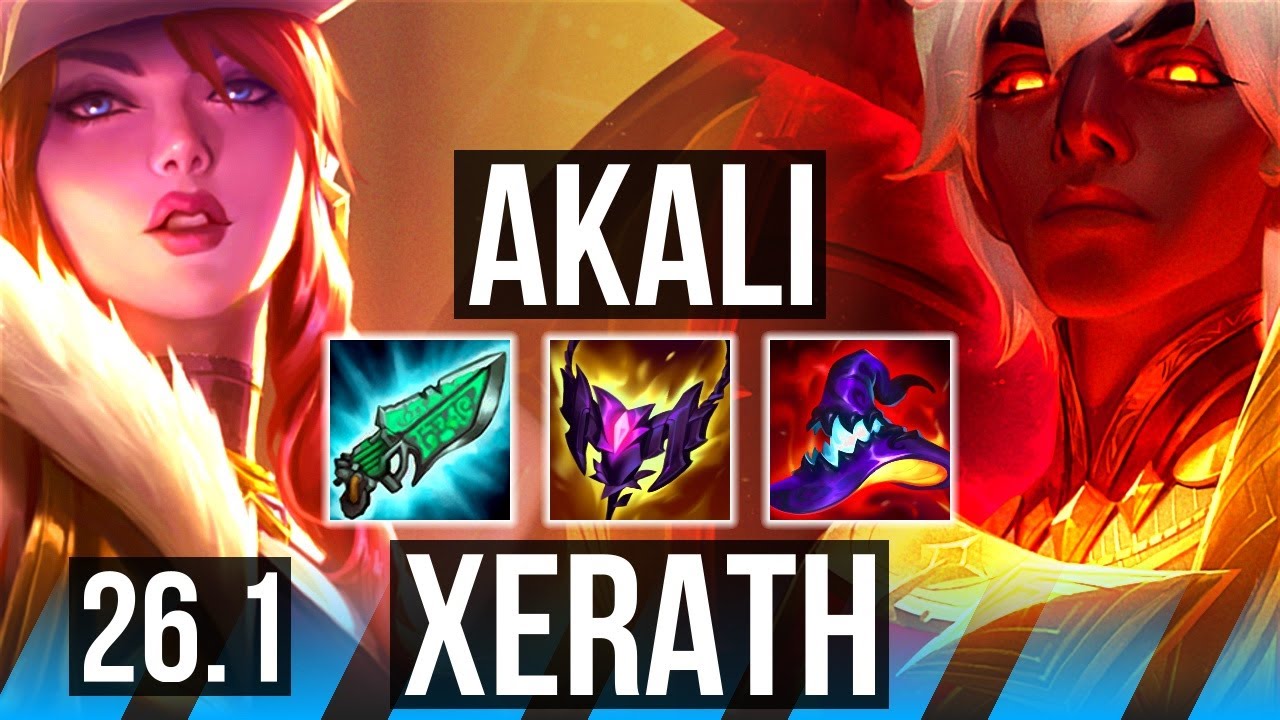 AKALI vs XERATH (MID) | 55K damage | EUW Master | 26.1